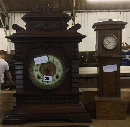 Miniature longcase clock & mantel clock